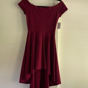 Windsor Burgundy High-Low Dress